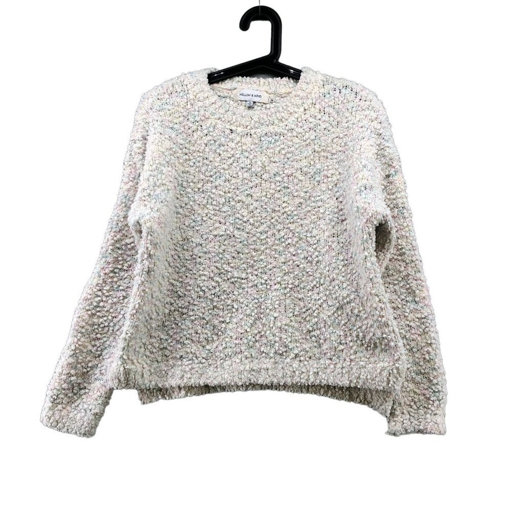 Willow & Wind Nubby Knit Confetti Cake Sweater Crewneck Womens Small S Pullover